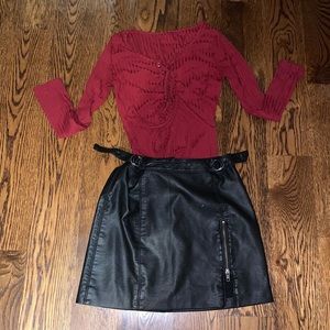 Black fashion nova skirt